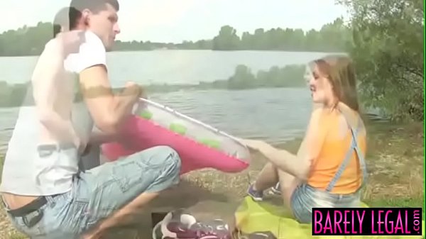 Play MP4 - Innocent teen Alessandra makes love with big cock outdoors