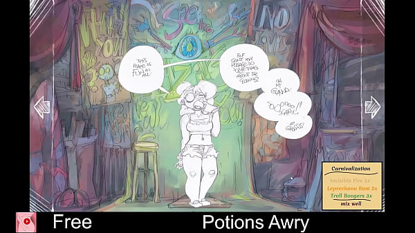 Potions awry free game itchio puzzle adult drag and drop genderbending hand drawn hyper proportions no ai nsfw potions transformation transgender 