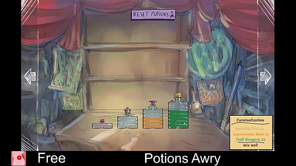 Potions awry free game itchio puzzle adult drag and drop genderbending hand drawn hyper proportions no ai nsfw potions transformation transgender