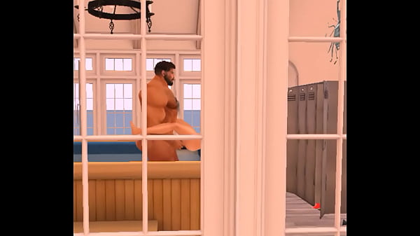 Big bull fucks in suana 