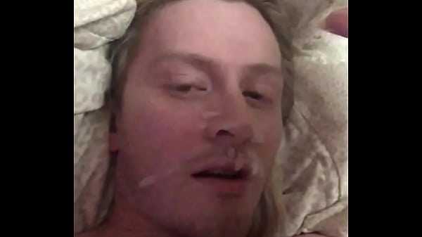 Slim blonde twink gives himself a cumshot facial 