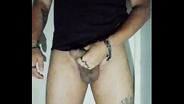 Hairy Otter Enjoys Solo Handjob in Private Room