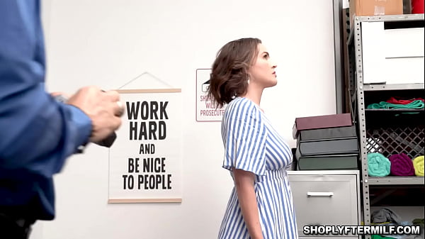 Busty milf shoplifterKrissy Lynn fucked by the officer from behind