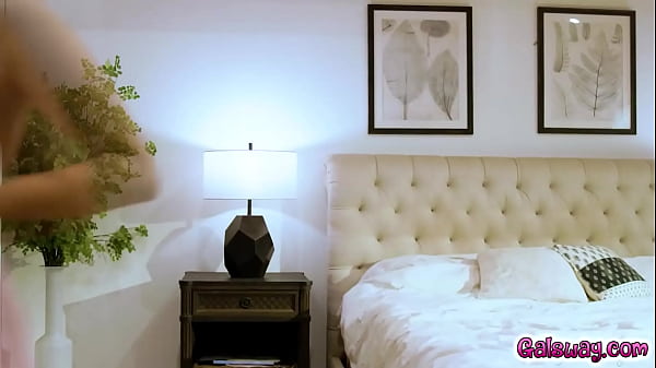 Play MP4 - Hazel Grace is feeling horny and sneaks into Madi Laine's room late at night to have an advance honeymoon&period;