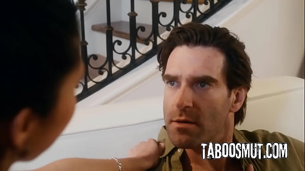 Brunette slut expresses her lust for the delivery guy making him fuck her 