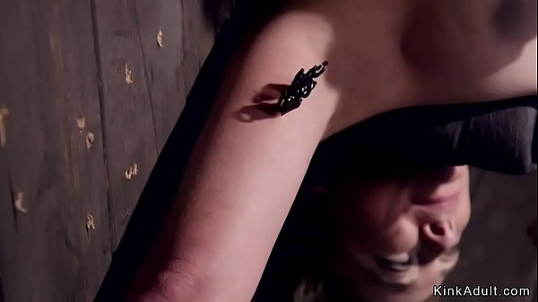 Blonde was put in custom_device bondage