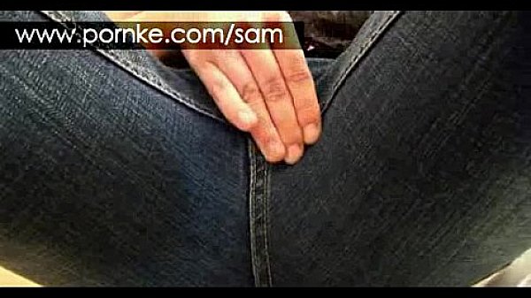 Playful blonde teenager Samantha Gauge gets nasty in the mall 