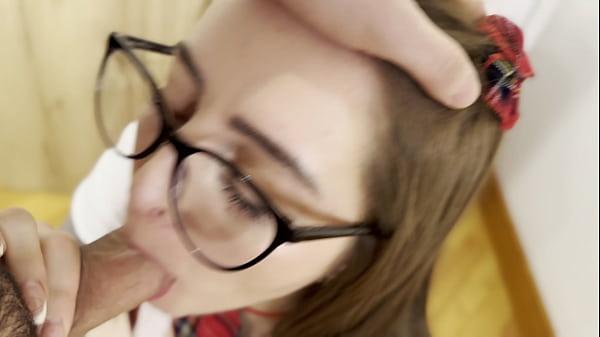 My classmate playing with her lollipop 