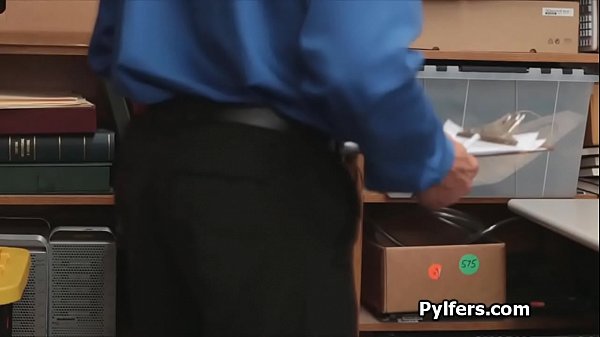 Beautiful perky pilfer_drilled by security guard