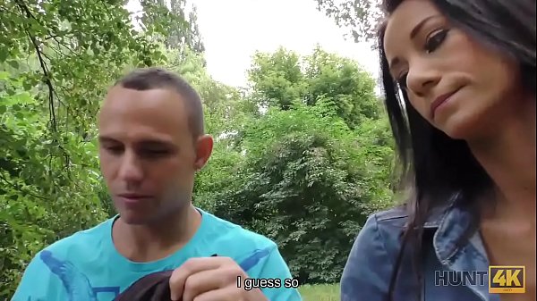 HUNT4K. Cuckold watches how hisgirlfriend fucksfor money in park