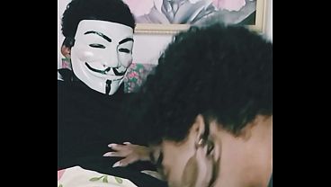 Novinho levando a garganta profunda da Wanessa