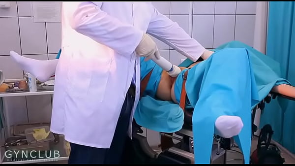 Gyno orgasm on gyno chair