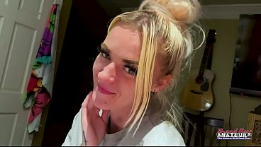 Amateur Hottie Sassy Gags Hard On Dick Before Intense Ride And Slam! thumbnail