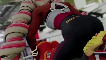 Twintelle twerking on min min face