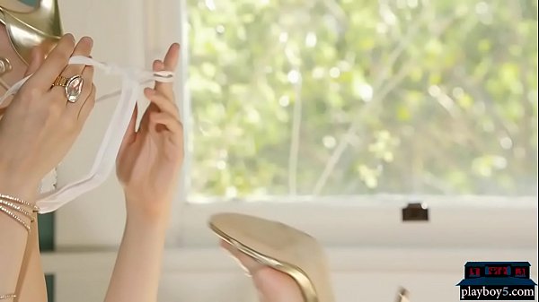 Two gorgeous babes strippingnaked for a Playboy shoot