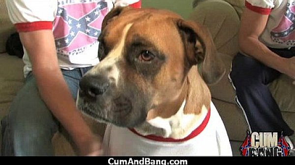 Black Chick Blows Group of White Cocks 14 