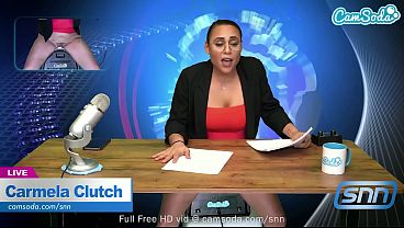 Latina milf with big boobs rides sybian live on air