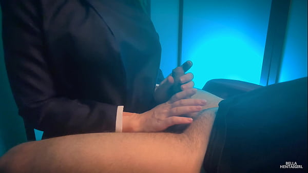 Zenin maki studies a new technique of edging handjob bella hentaigirl 