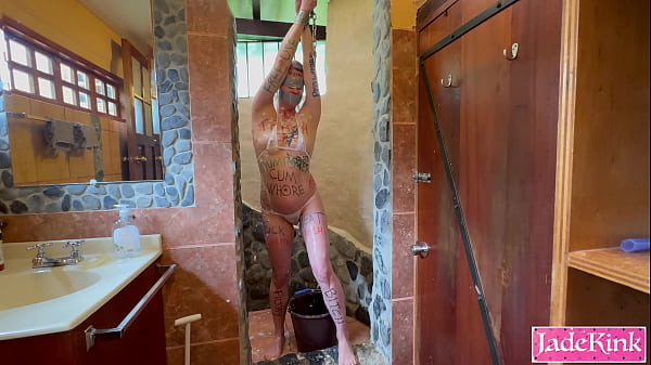 Obedient slave hands tied misused and foam humiliation 