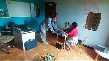 Enf Stupid Secretary Concludes A Contract With The Buyer. The Manager Fucks Her In The Mouth And In The Pussy. thumbnail
