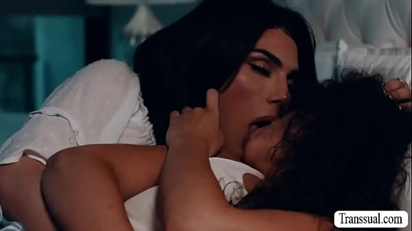 Smalltits TS stepmom bangs her stepteen