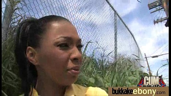 EbonyCum Slut HottieBukkakeParty 7