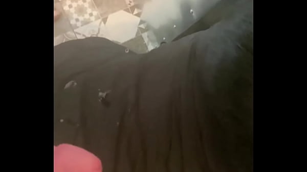 Caged & collared in black downjacket &ndash; blowjob doggy & cum finish