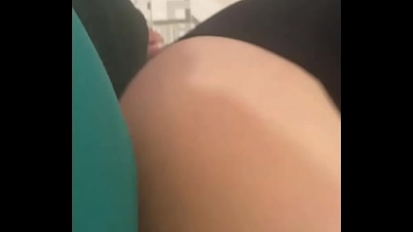 Caged & collared in black downjacket &ndash; blowjob doggy & cum finish 