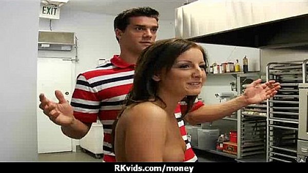 Desperate teen naked in public and fucks to pay rent 4 