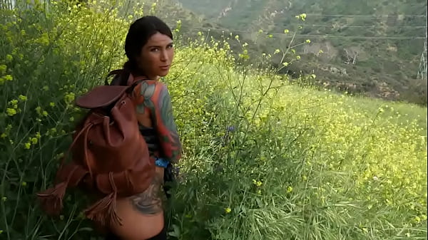 Felicity Feline outside with her pants down ass out 