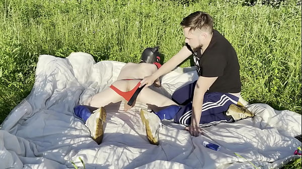 Male fucks puppy in the forest