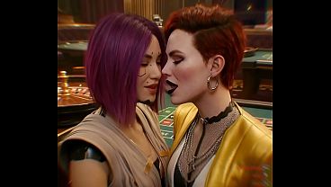 Nonton Videogame Night City Cyberpunk Lesbian Grok Imagine thumbnail