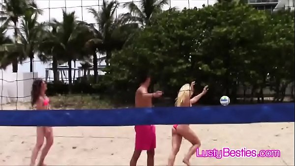Beach volleyball turns to wild orgy by the_pool