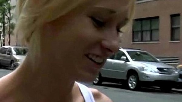 Desperate teen naked in public and fucks to pay rent 4 