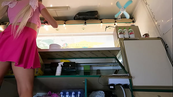 Hot and dumb bitch secretly upskirted at work by naughty boss pov 