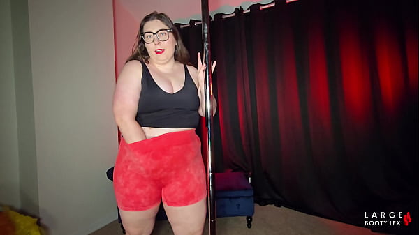 Thick BBW Try-On Haul wiith 5 Tight Gym Shorts hugging juicy ASS, Dirty Talk, StripteaseS and Naughty Dance (4K Landscape) 