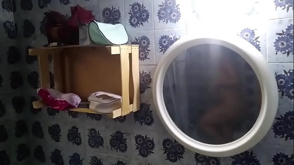 Bathroom catch on my step sister with hidden cam