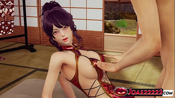 Sexy girl motoko in japanese dress porn animation huge boobs play piledriver pose cunnilingus with moans dildo stimulation leading to double penetration wet orgasm in honey select 2
