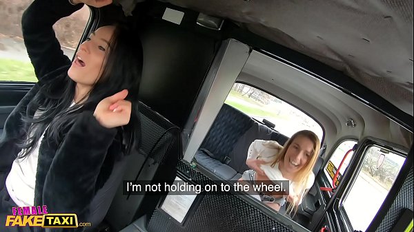 Female Fake Taxi Two sexy lesbian run away with the REAL Fake Taxi car in Prague 