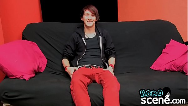 Cute emo twink Andy Kay wanks out his wad in his room