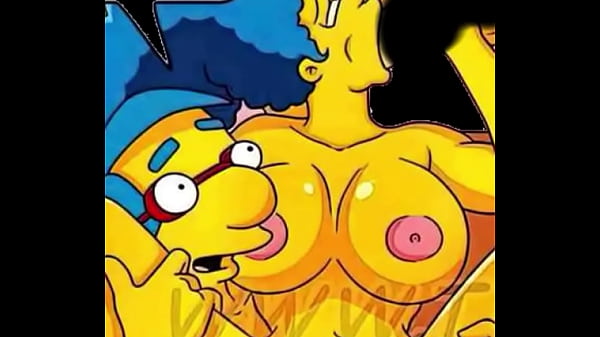 Milhouse comiendose a Marge