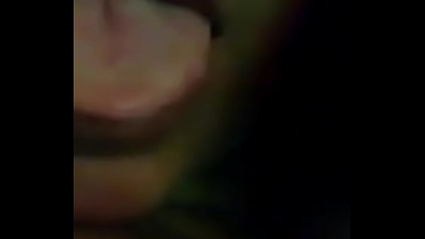 Her tongue and titty teasing him