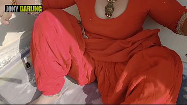 Wife Rest On The Roof Wear Hot Red Punjabi Suit thumbnail