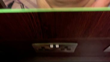 I Rub My Erect Cock On Hotel Desk And Remote Then Wank At Open Door thumbnail