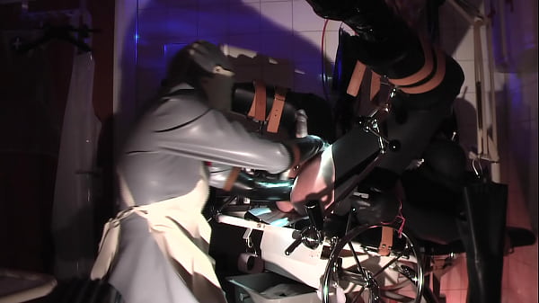 Rubbernurse_Agnes long grey_latex nurse dress a short elbow_deep analfist session with finalcumshotrelief