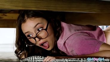 Stepdaughter Leana Lovings Is Stuck Under The Bed Trying To Find Her Confiscate Phone.busty Stepmom Lexi Luna Finds Her There And Gives Her A Spanking thumbnail