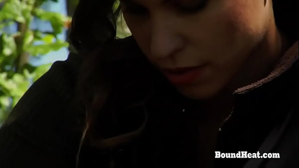 Curvy Lesbian Slave Caught And_Tied Up_Outdoors