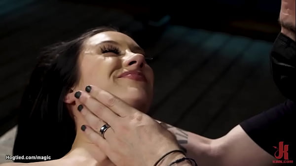 Skinny slave bound on thebench