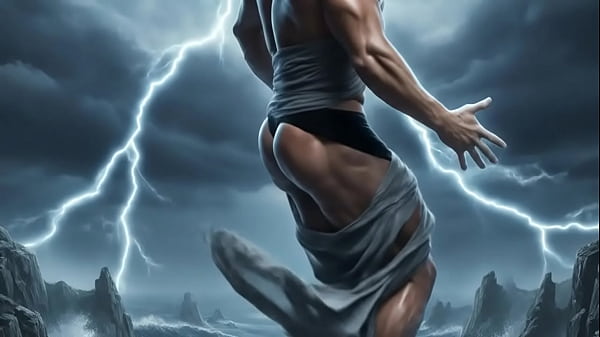 Hot guy became hard !(AI-generated)