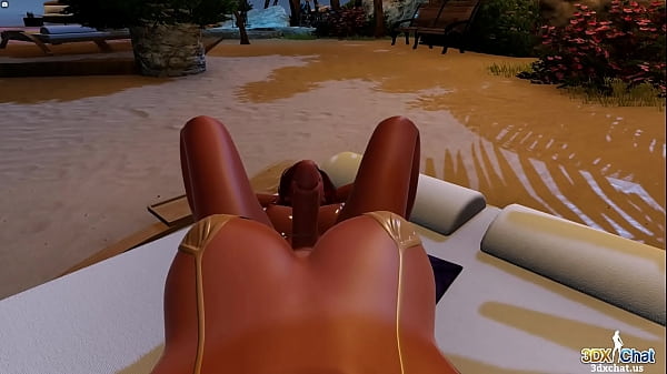 Two Futa sluts Fuck on the Beach 